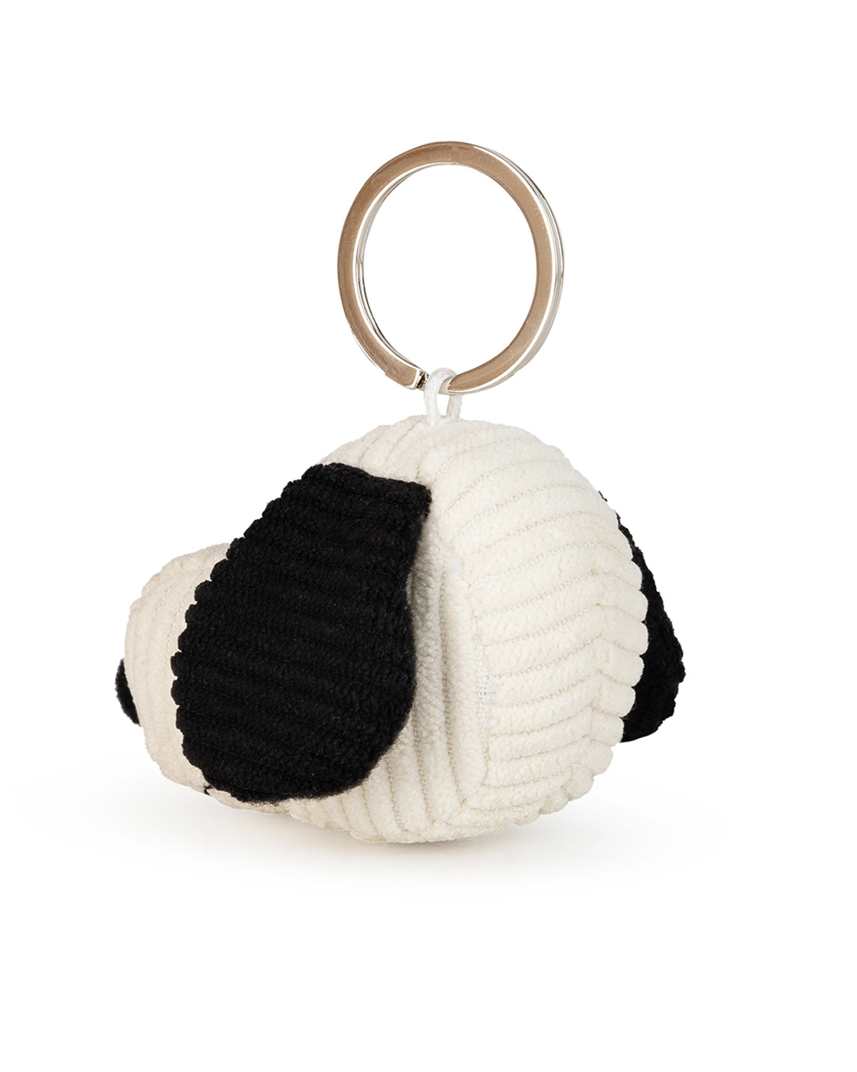 Keychain Plush PEANUTS SNOOPY HEAD Corduroy Cream 2"