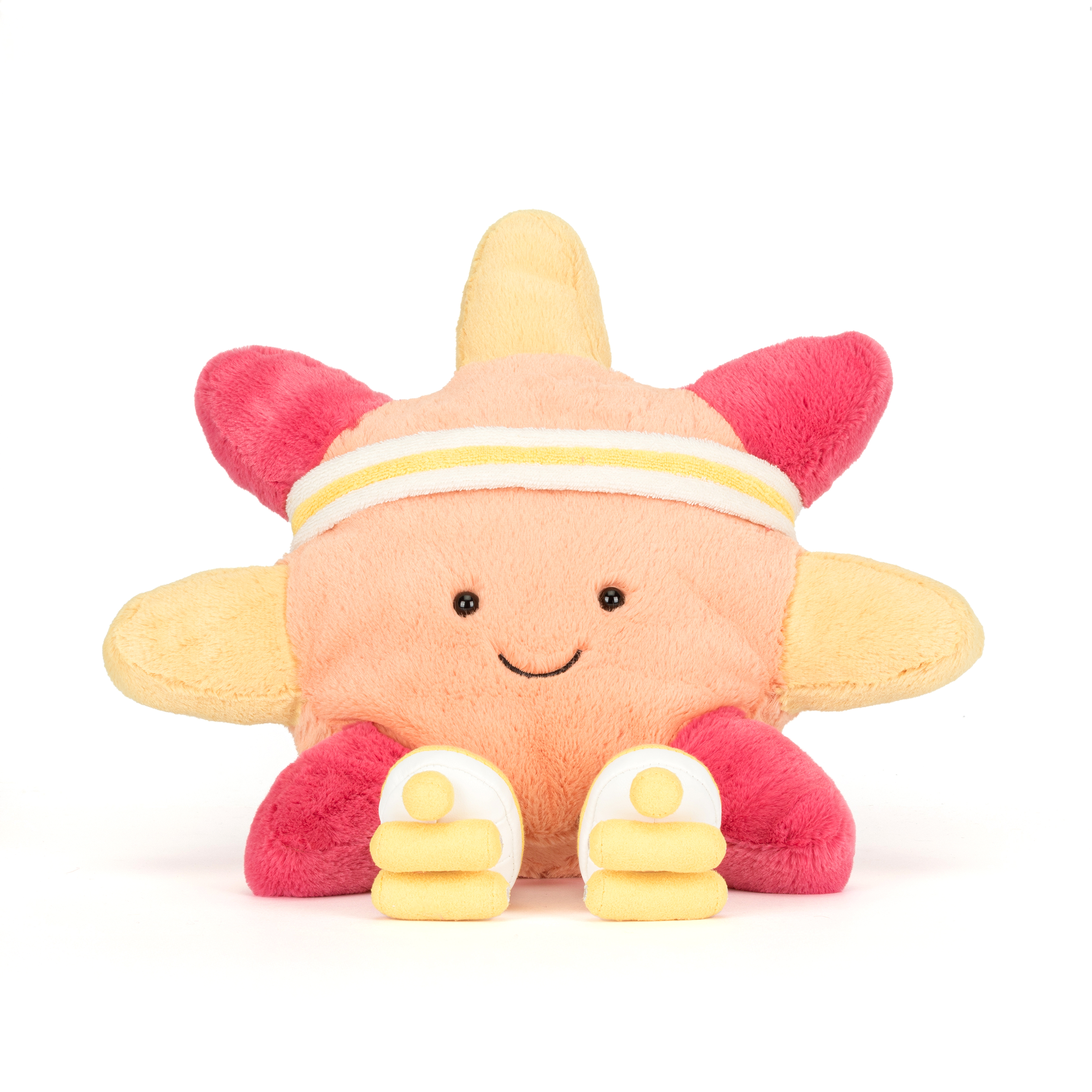 plush sun with roller skates and headband