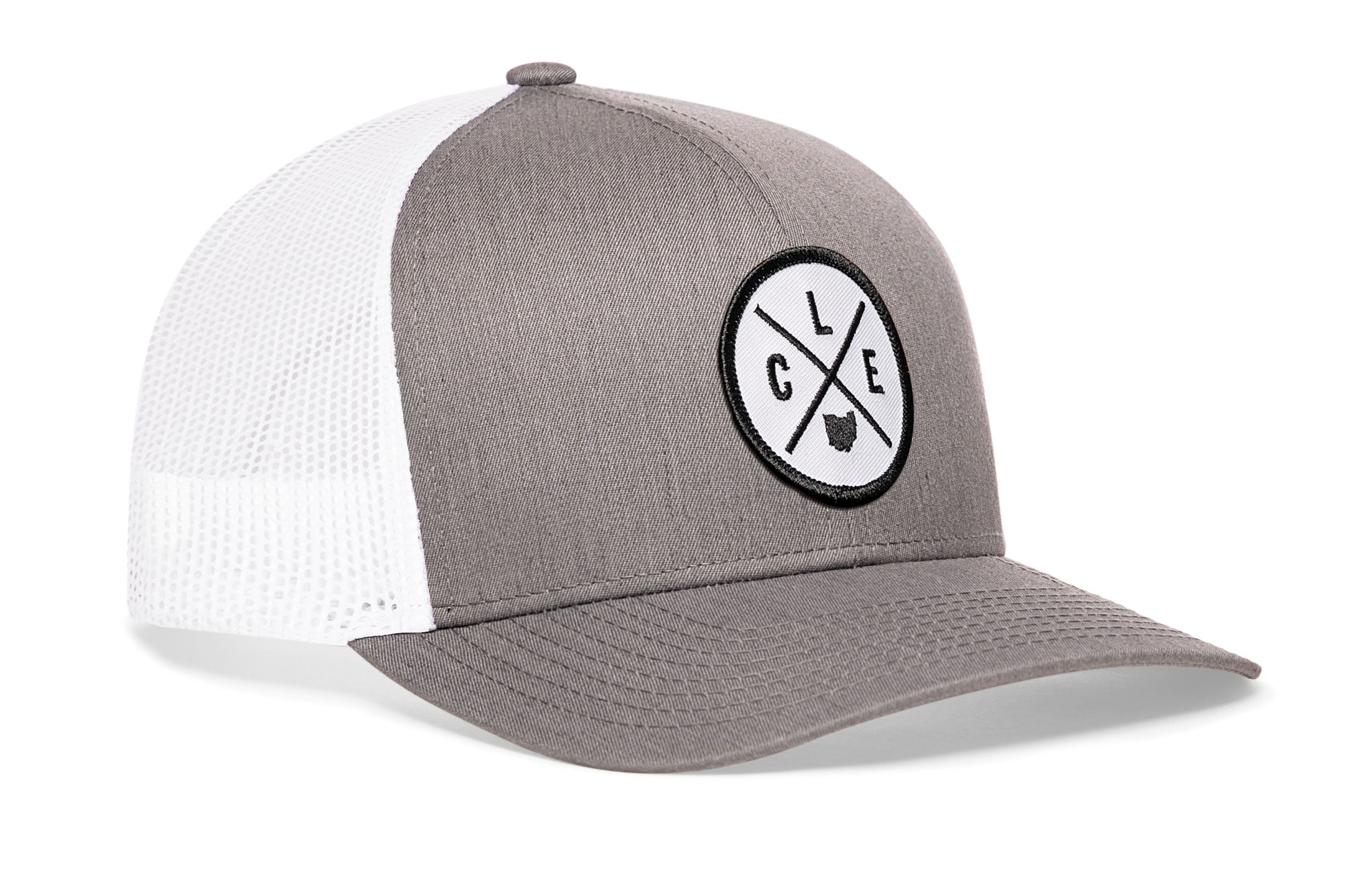 Cleveland Trucker Hat | Gray-White CLE X Snapback