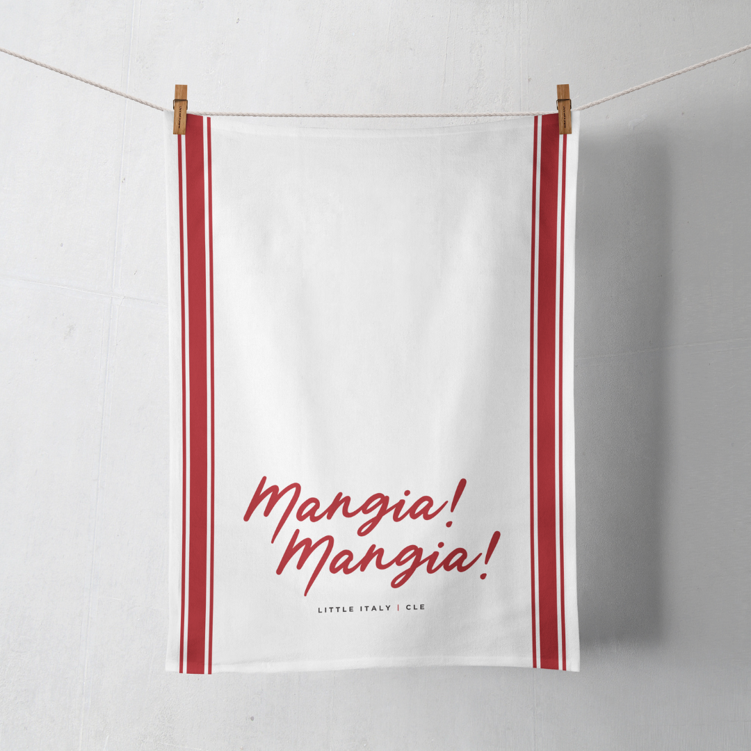Mangia! Mangia! Tea Towel - Little Italy