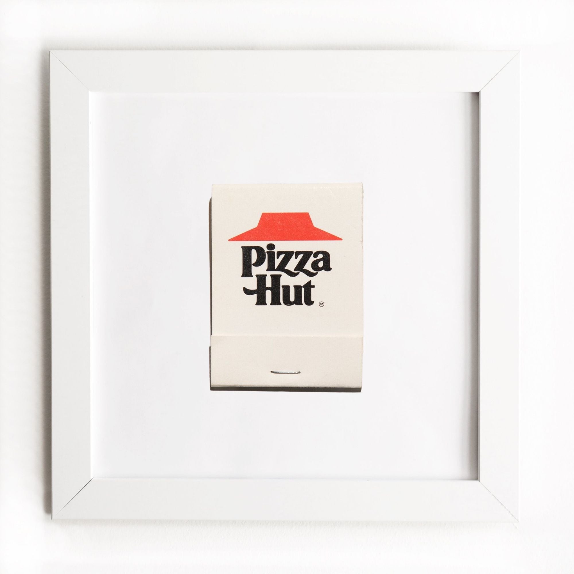 Framed Pizza Hut logo on a white background