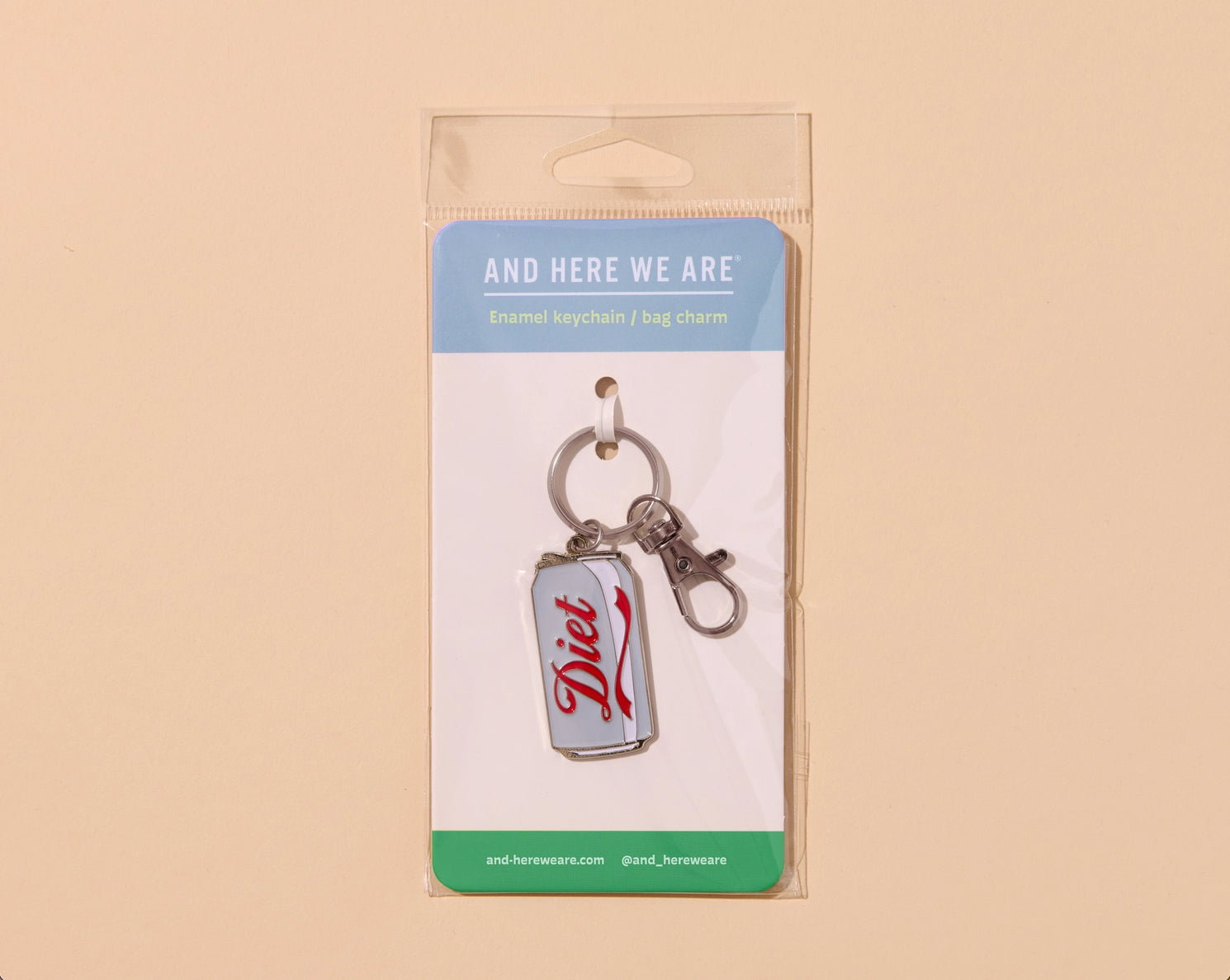 Diet Soda Enamel Keychain & Bag Charm