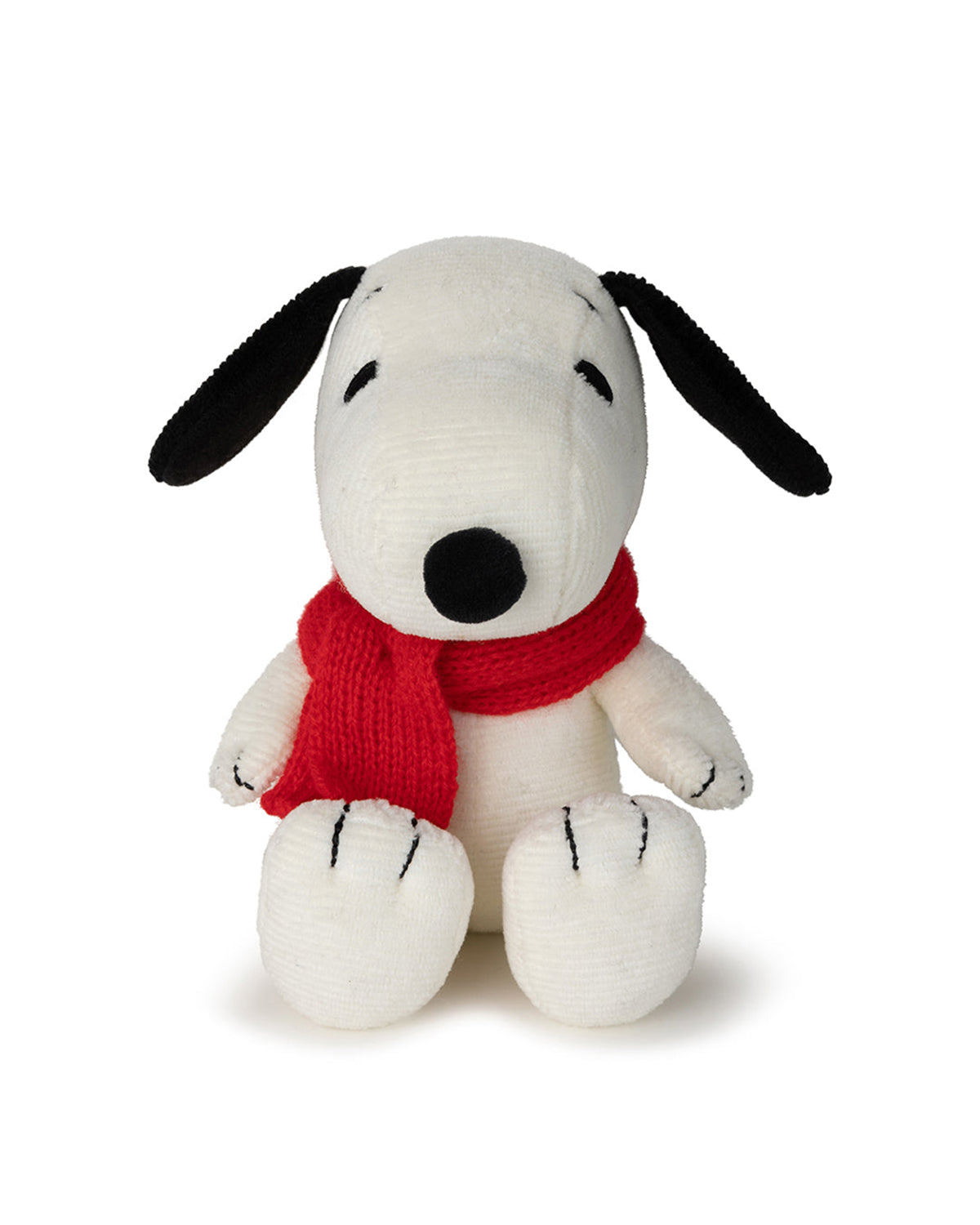 Plush PEANUTS SNOOPY Sitting WITH SCARF 7"