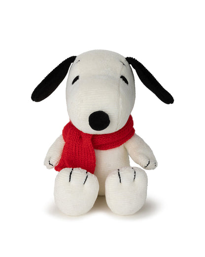 Plush PEANUTS SNOOPY Sitting WITH SCARF 7"