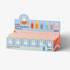 Display box of Miffy jelly keychains on a white background