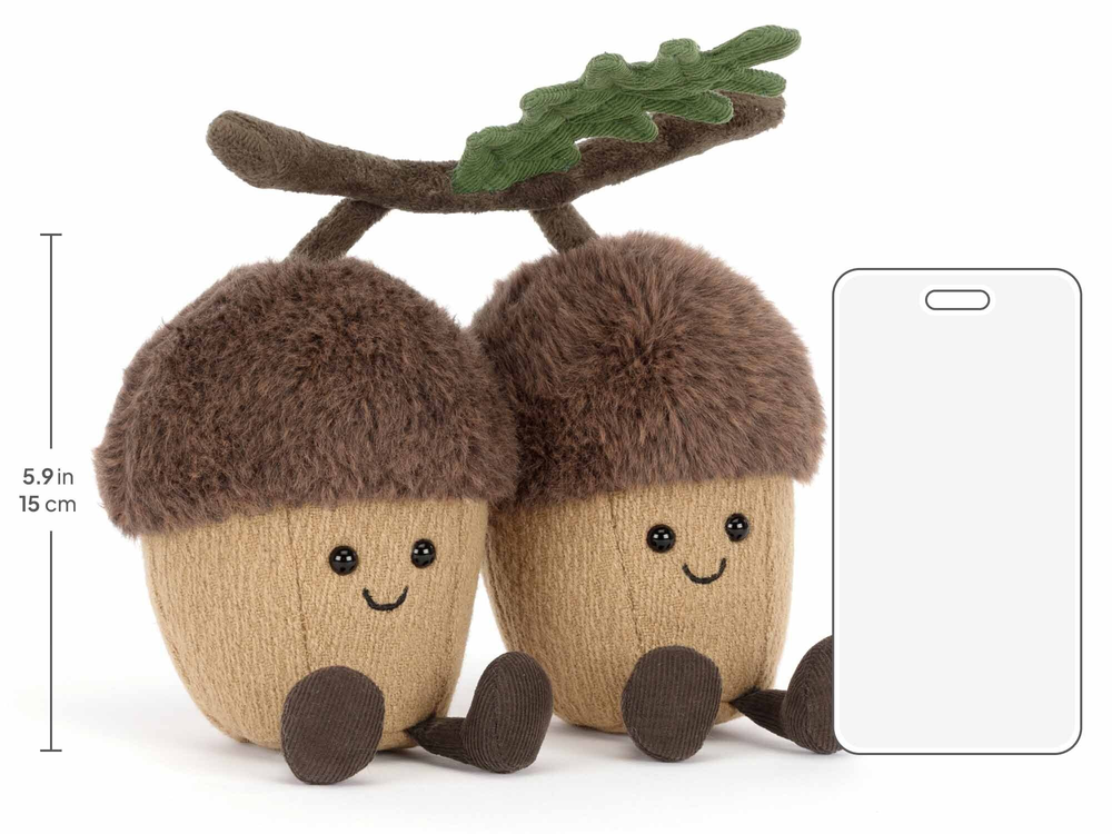 Jellycat Amuseables Ort &amp; Tum Acorns size chart