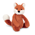 Plush fox toy on a white background