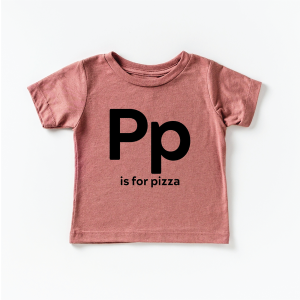 P is for Pizza | Toddler Short Sleeve Tee