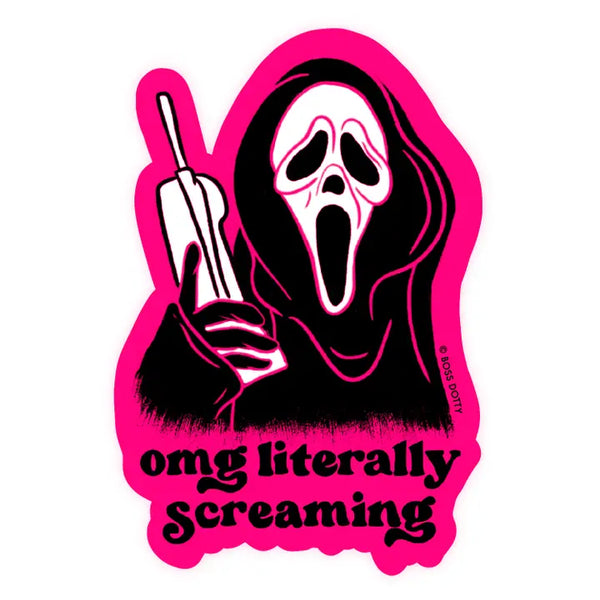 Literally Screaming Halloween Sticker