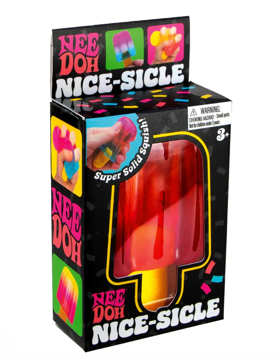 Box of Nee Doh Nice-Sicle toy with colorful design
