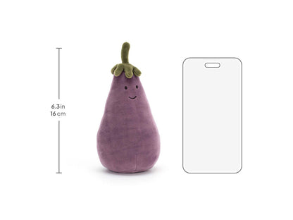 Jellycat Amuseables Eggplant small size chart