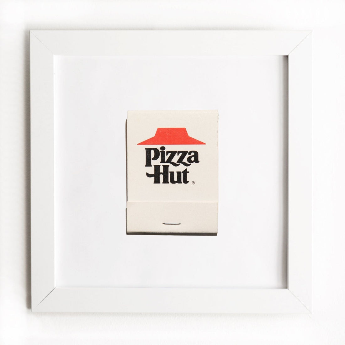 Framed Pizza Hut logo on a white background
