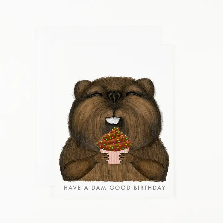 Beaver Birthday Greeting Card