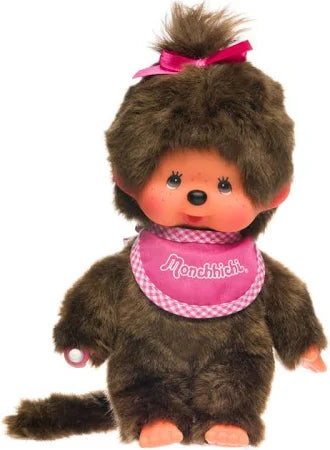 Monchhichi Standard Girl With Pink Bib