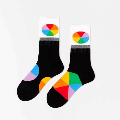 Color Wheel Womens Crew Socks