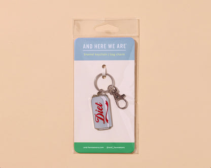 Diet Soda Enamel Keychain &amp; Bag Charm