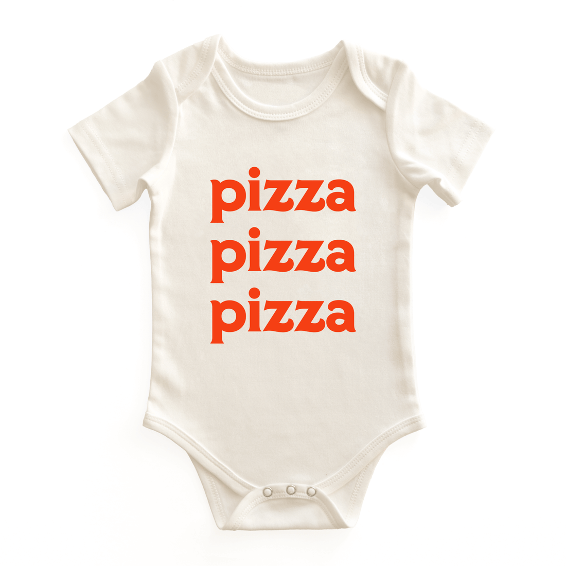 White baby onesie with red &