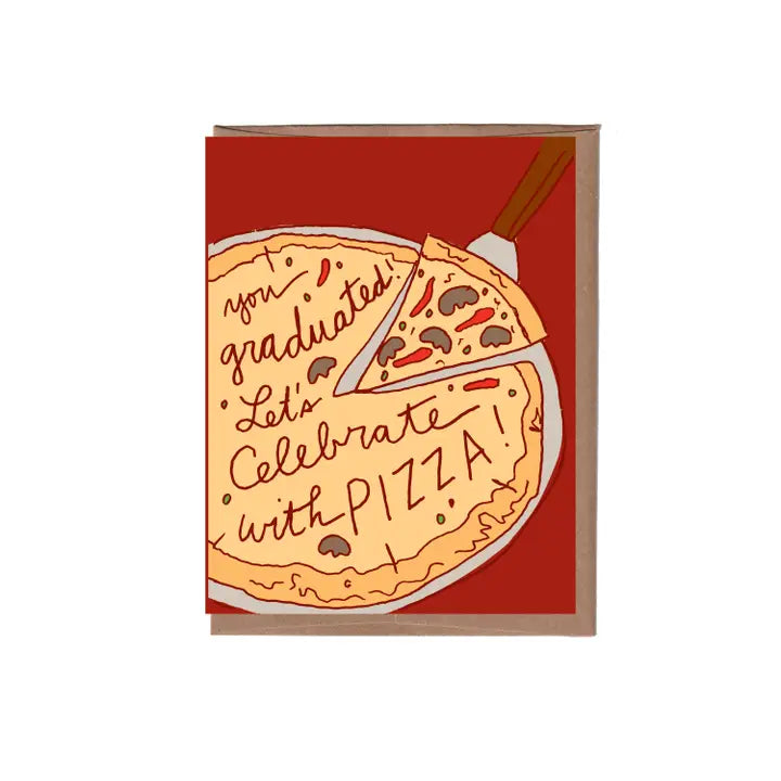 Scratch &amp; Sniff Pizza Graduation Greeting Card
