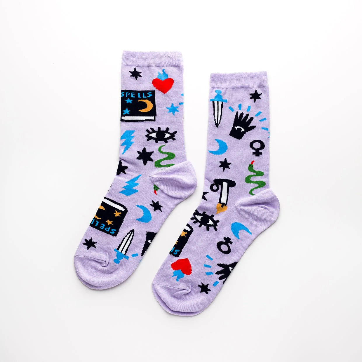 Witchy Mystic Spells Womens Crew Socks